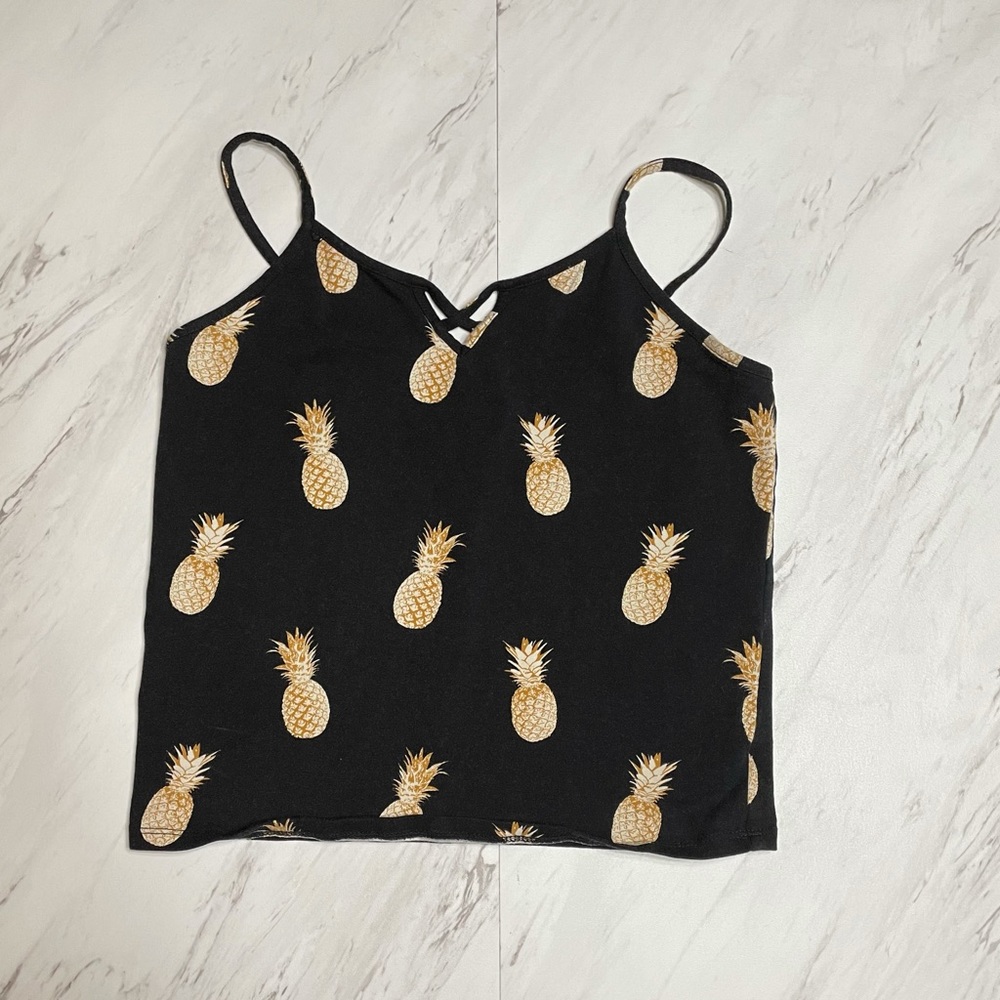 Forever 21 girls pineapple print tank top